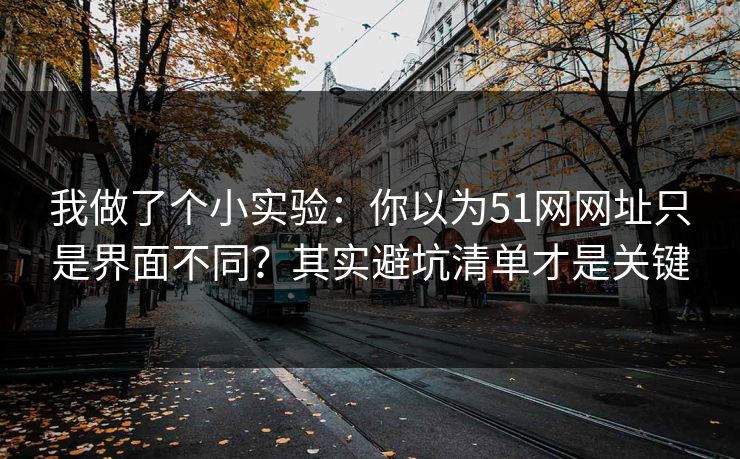 我做了个小实验：你以为51网网址只是界面不同？其实避坑清单才是关键-第1张图片-今日每日大赛入口